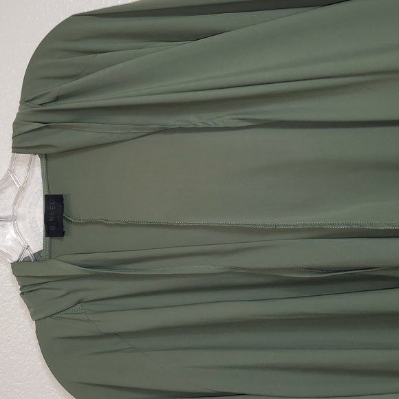 Q'NEEL Nordic Design Women's Open Front Cardigan Size 18 Olive Green - Picture 4 of 10